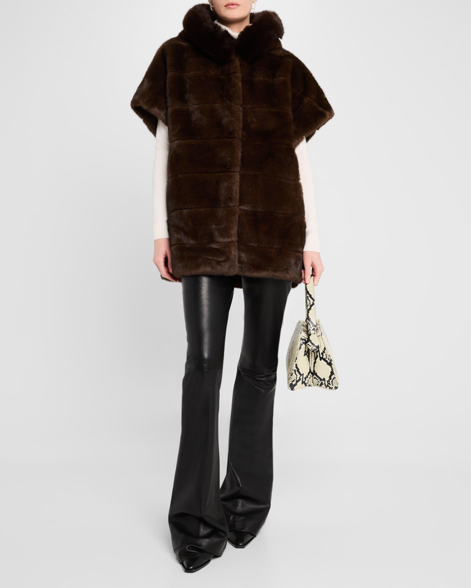 The Gloria Faux Fur Short Sleeve Vest Product Image