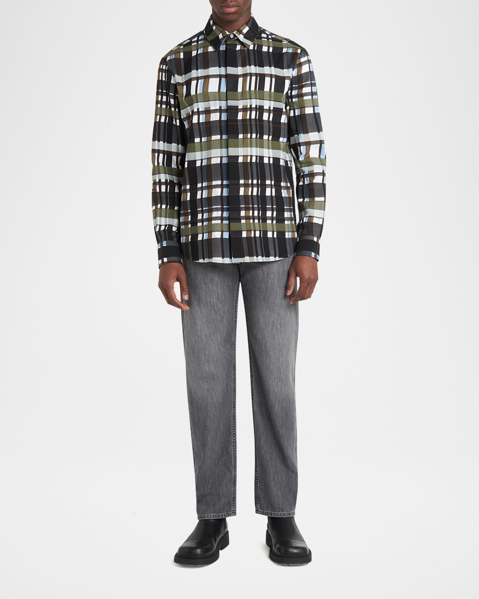 Men's Cotton Jumbo Plaid Casual Button-Down Shirt Product Image