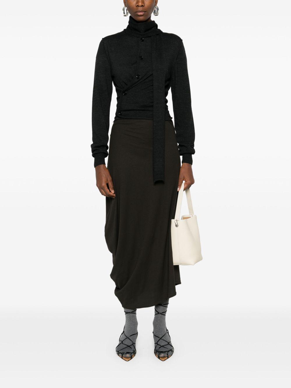 scarf-detail cardigan Product Image