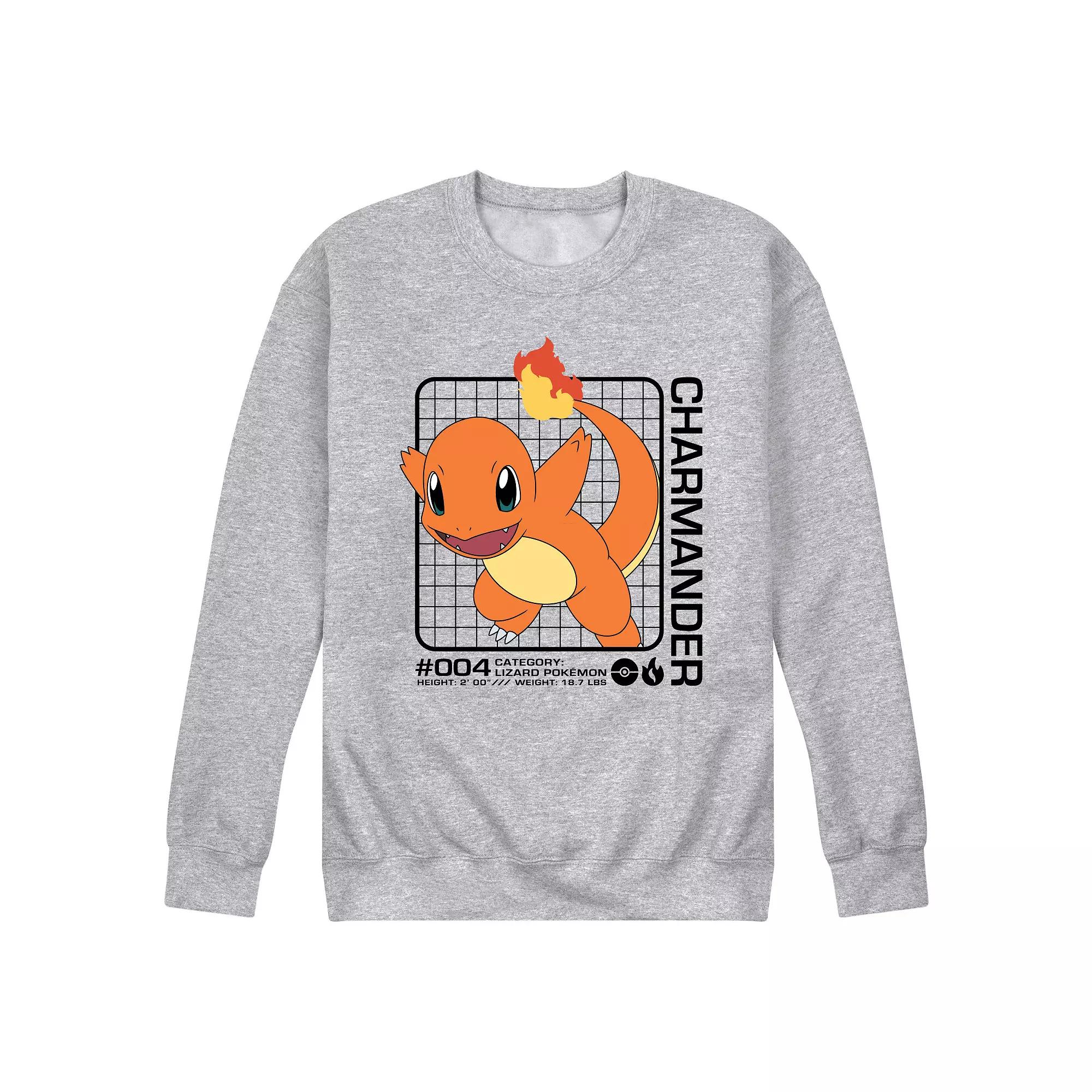 Men's Pokemon Charmander Stats Fleece,  Product Image