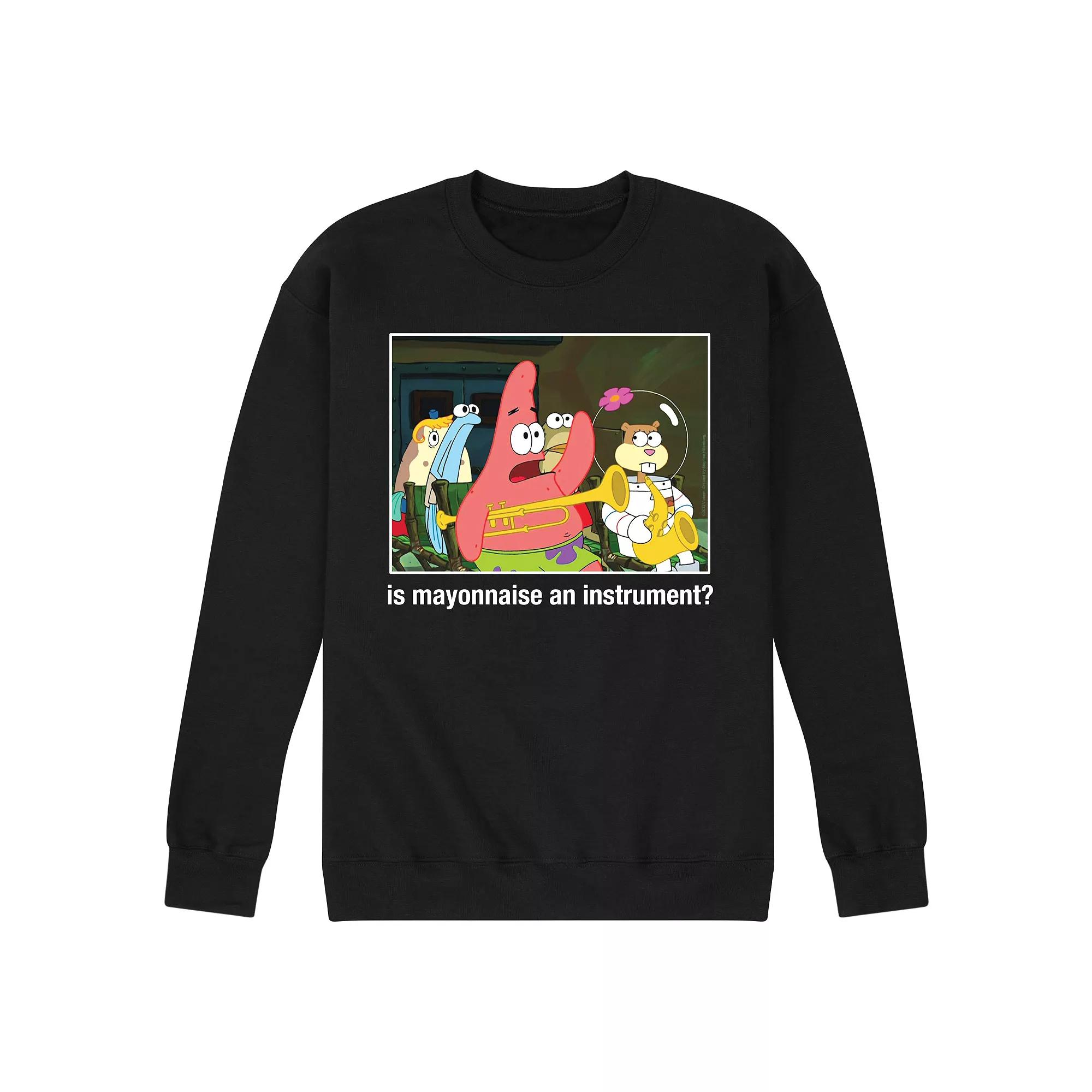 Men's SpongeBob SquarePants Mayo Instrument Sweatshirt,  Product Image