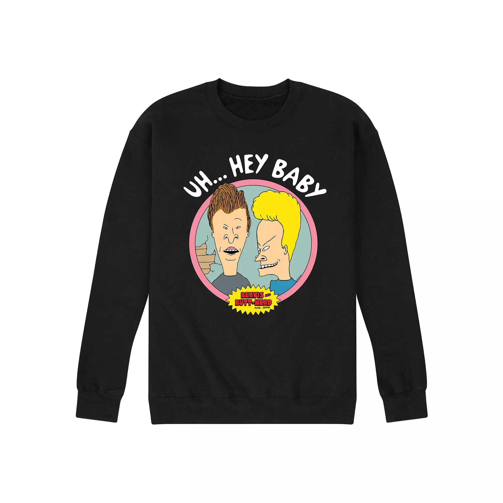 Men's Beavis & Butthead Uh... Hey Baby Fleece Sweatshirt,  Product Image