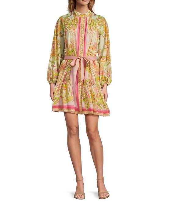 Antonio Melani Scarf Print Floral Border Print Brynn Dress Product Image