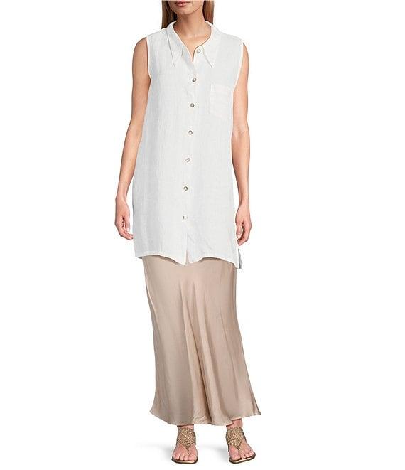 Bryn Walker Satin Elastic Waist A-Line Bias Long Skirt Product Image