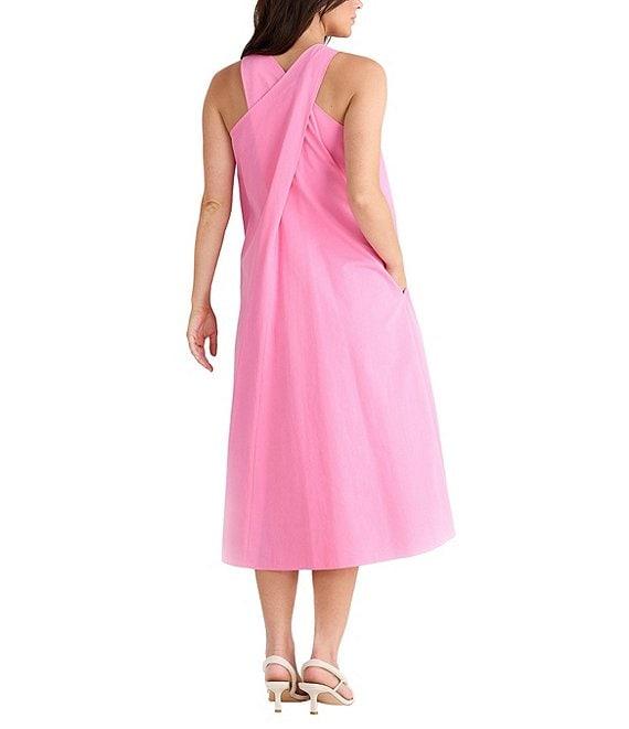 Brave + True Newport Sleeveless Cross Over Back Scoop Neck Midi Dress Product Image