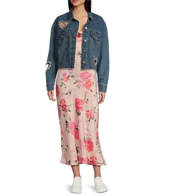 Evolutionary Denim Heart Cut-Out Jacket Product Image