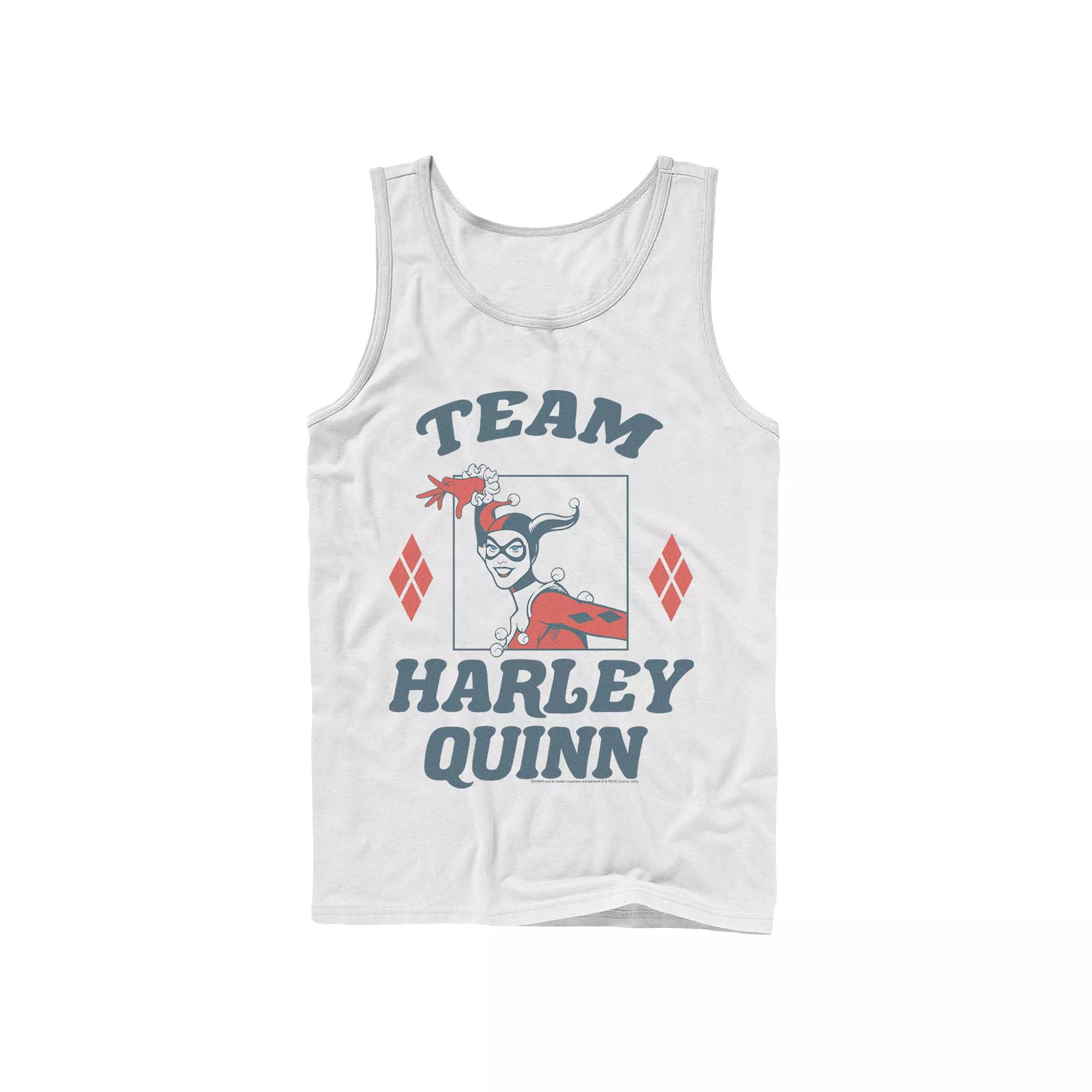 Men's Batman Team Harley Quinn Vintage Portrait Tank Top,  Product Image