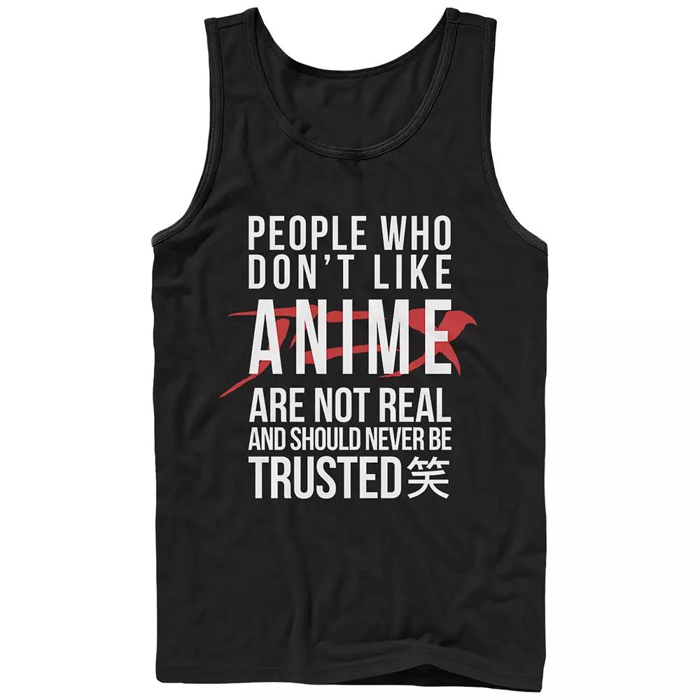 Men's People Who Don't Like Anime Aren't Real Graphic Tank Top,  Product Image