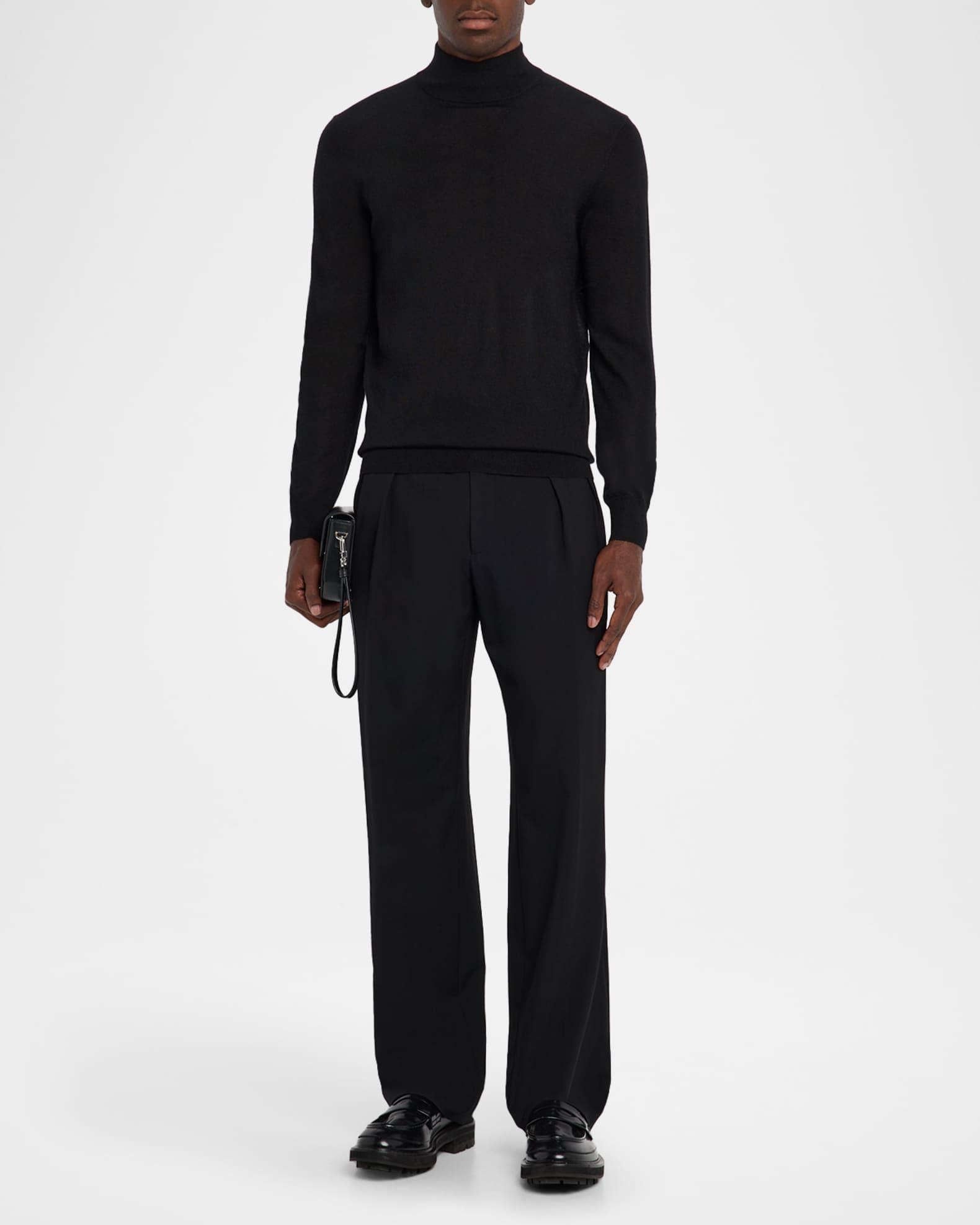 Men's Cashmere and Silk Mock Neck Sweater Product Image