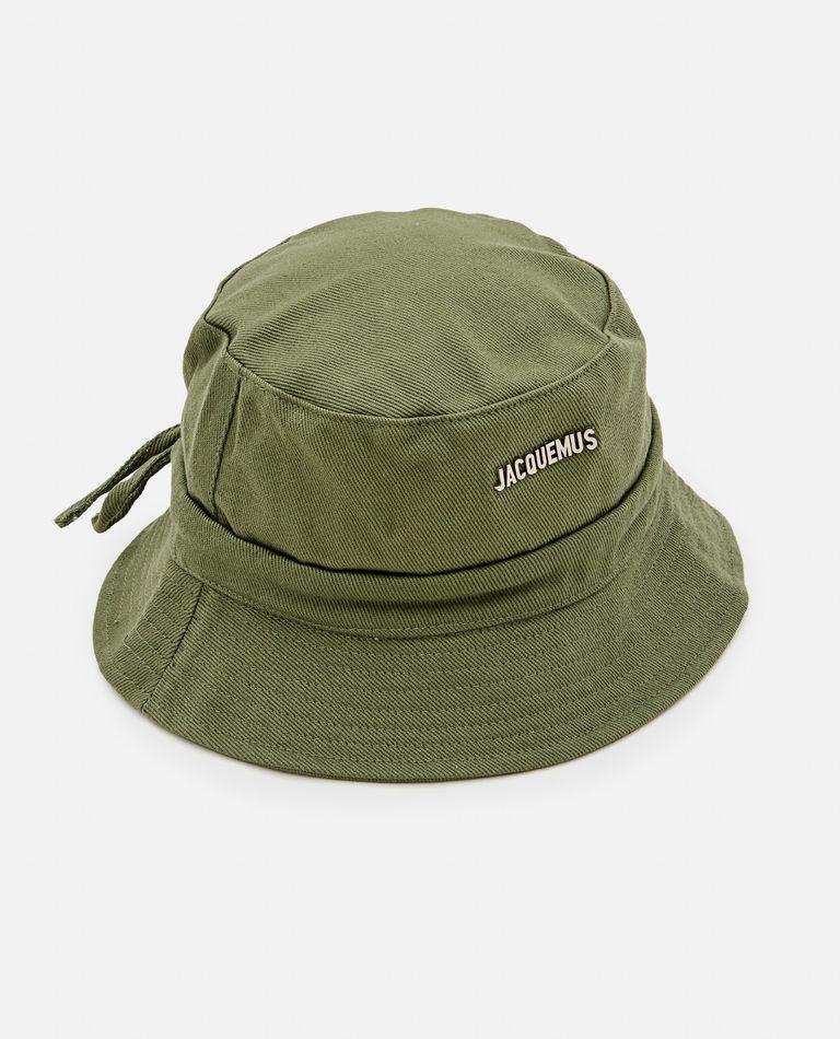 JACQUEMUS Gadjo Bucket Hat Featuring Bow Detailing In Green Product Image