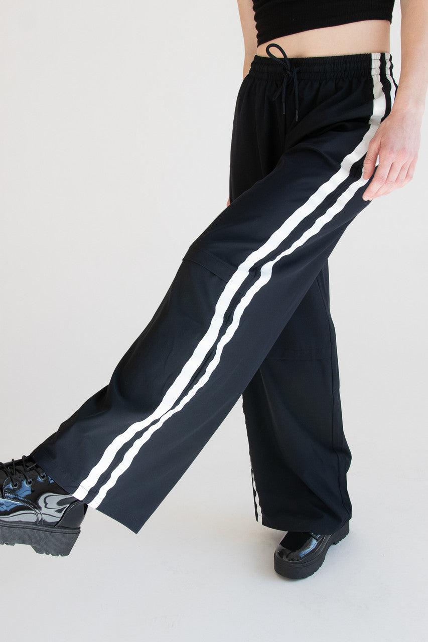 Wide Leg Side Stripe Track Pants Product Image