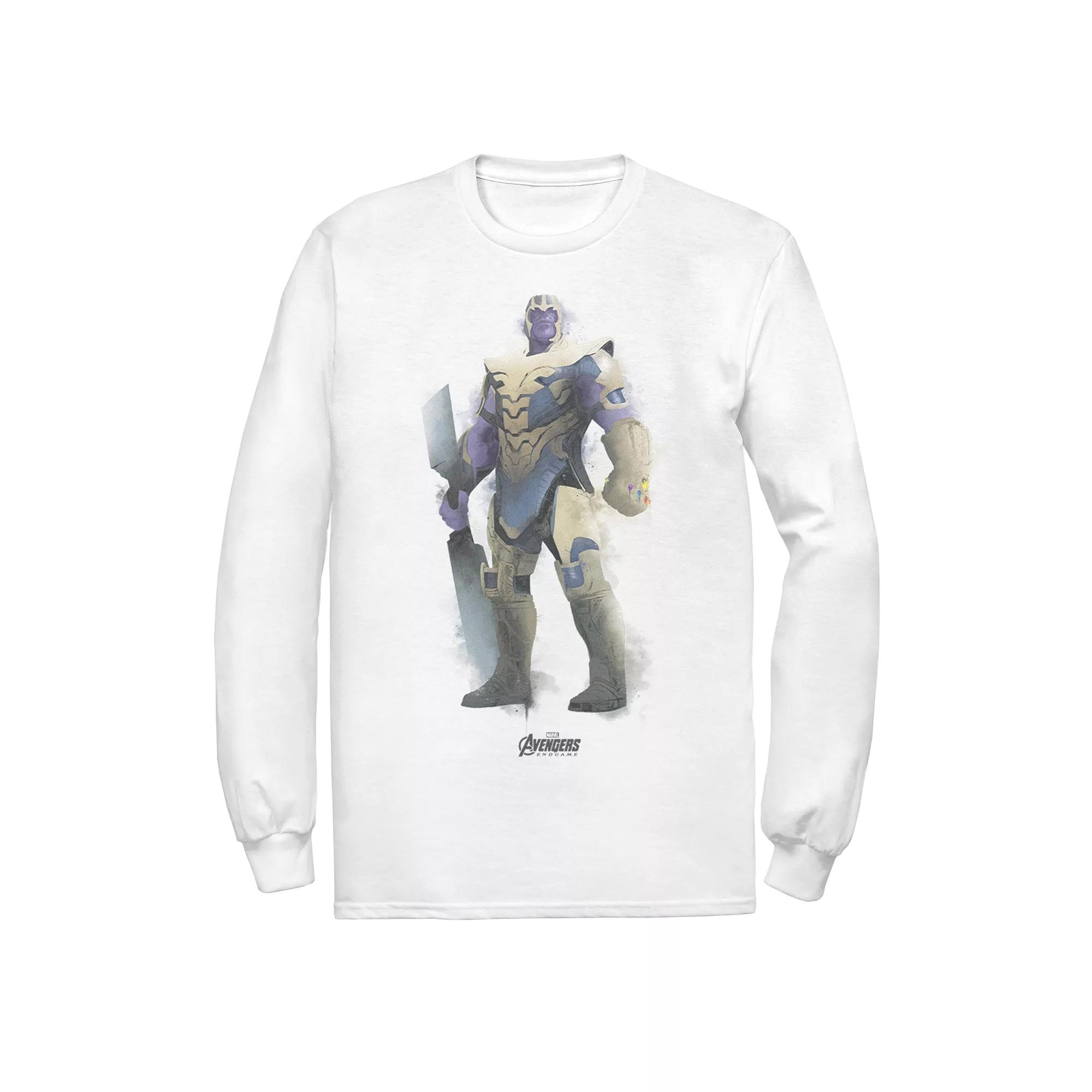 Men's Marvel Avengers Thanos Paint Long Sleeve Tee,  Product Image