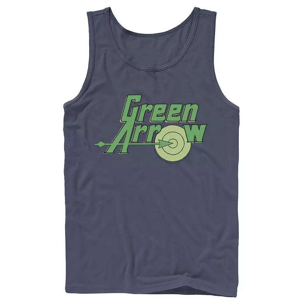 Men's DC Comics The Green Arrow Vintage Text Poster Tank Top,  Product Image