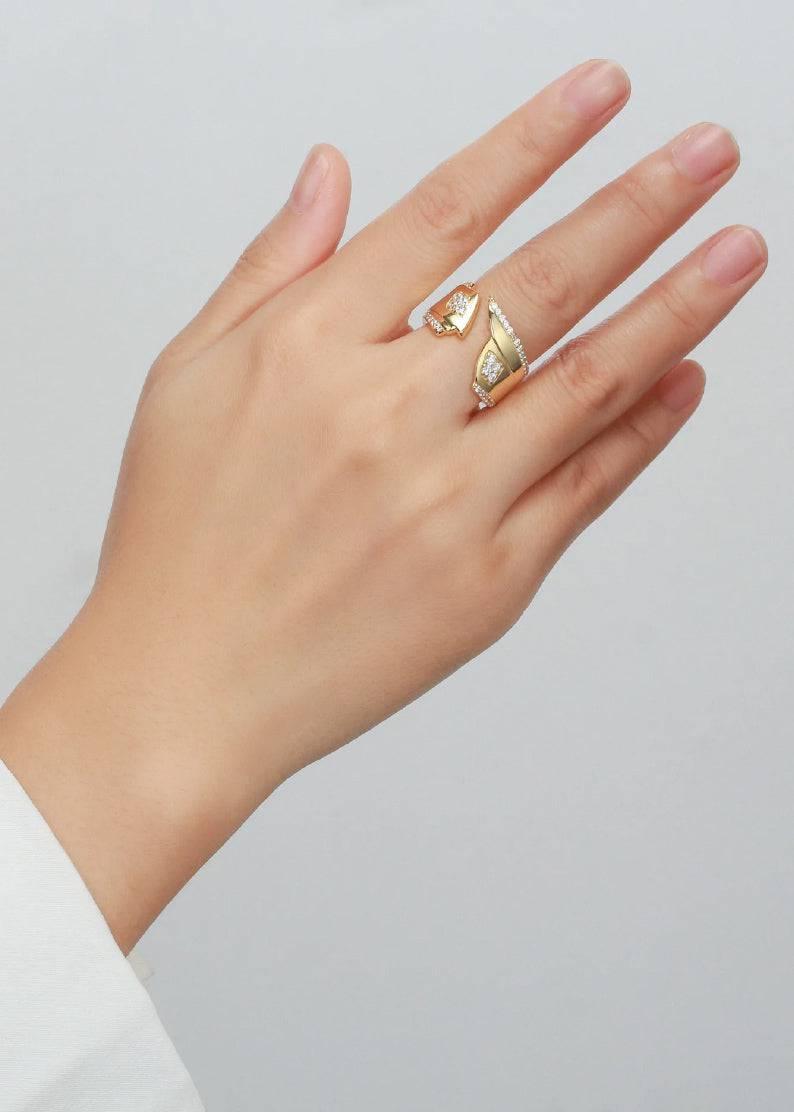 Touchstone Badass Gold Open Flex Ring Product Image