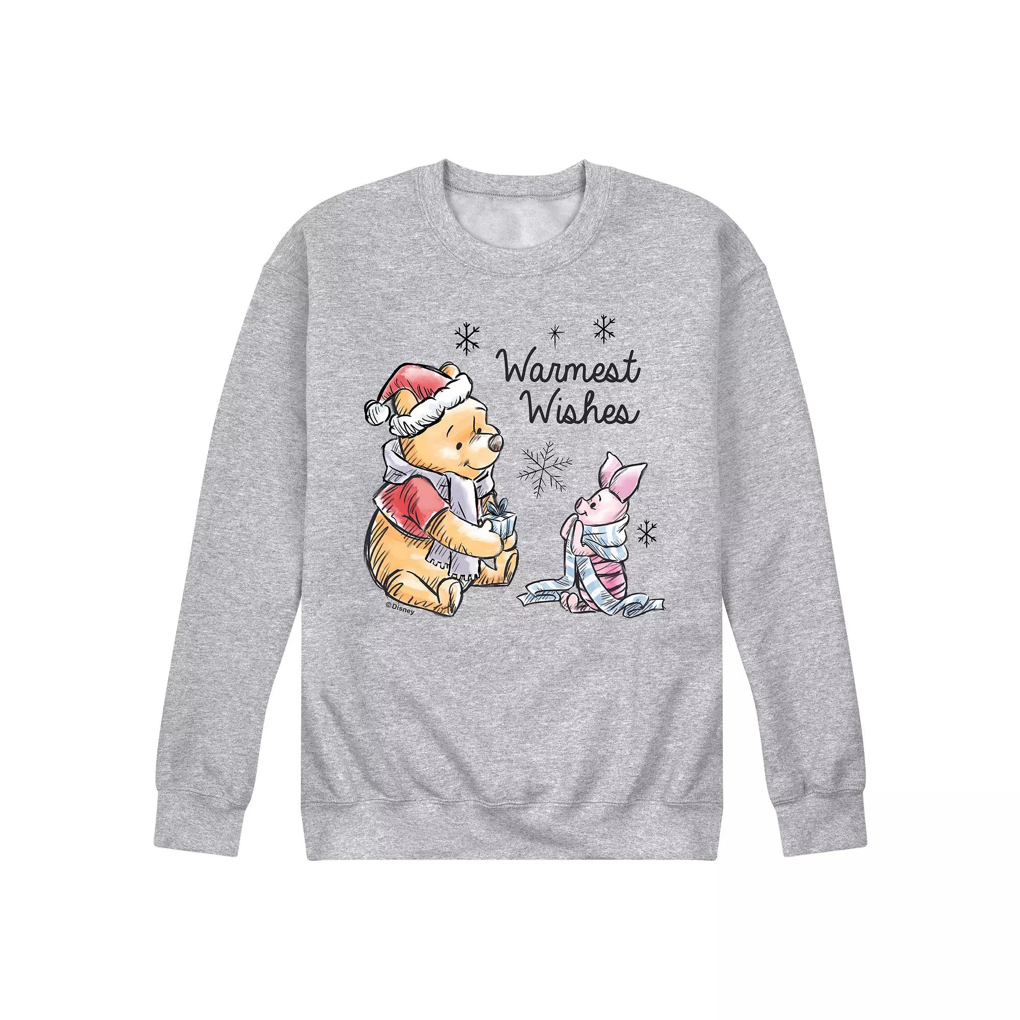 Disney's Winnie The Pooh Men's Warmest Wishes Fleece Sweatshirt,  Product Image