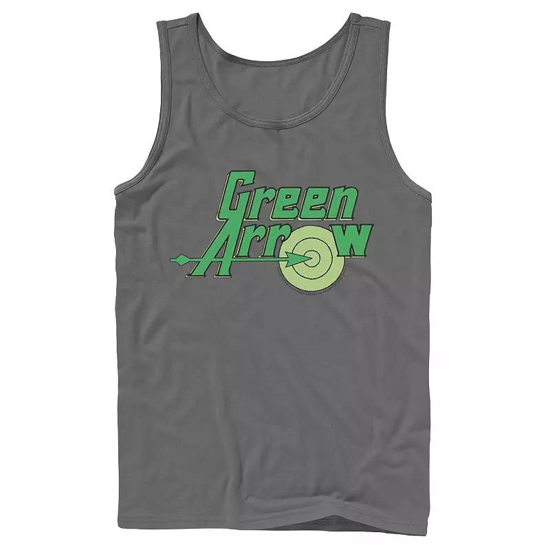 Men's DC Comics The Green Arrow Vintage Text Poster Tank Top,  Product Image