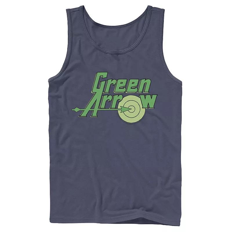 Men's DC Comics The Green Arrow Vintage Text Poster Tank Top,  Product Image