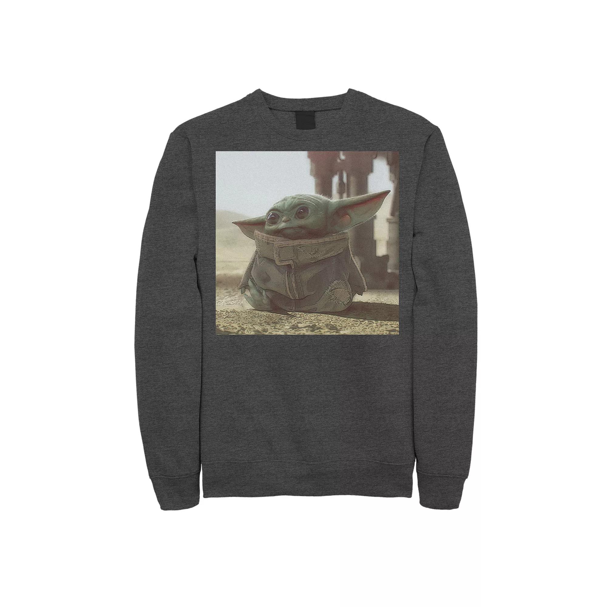 Men's Star Wars The Mandalorian The Child aka Baby Yoda Photograph Sweatshirt,  Product Image