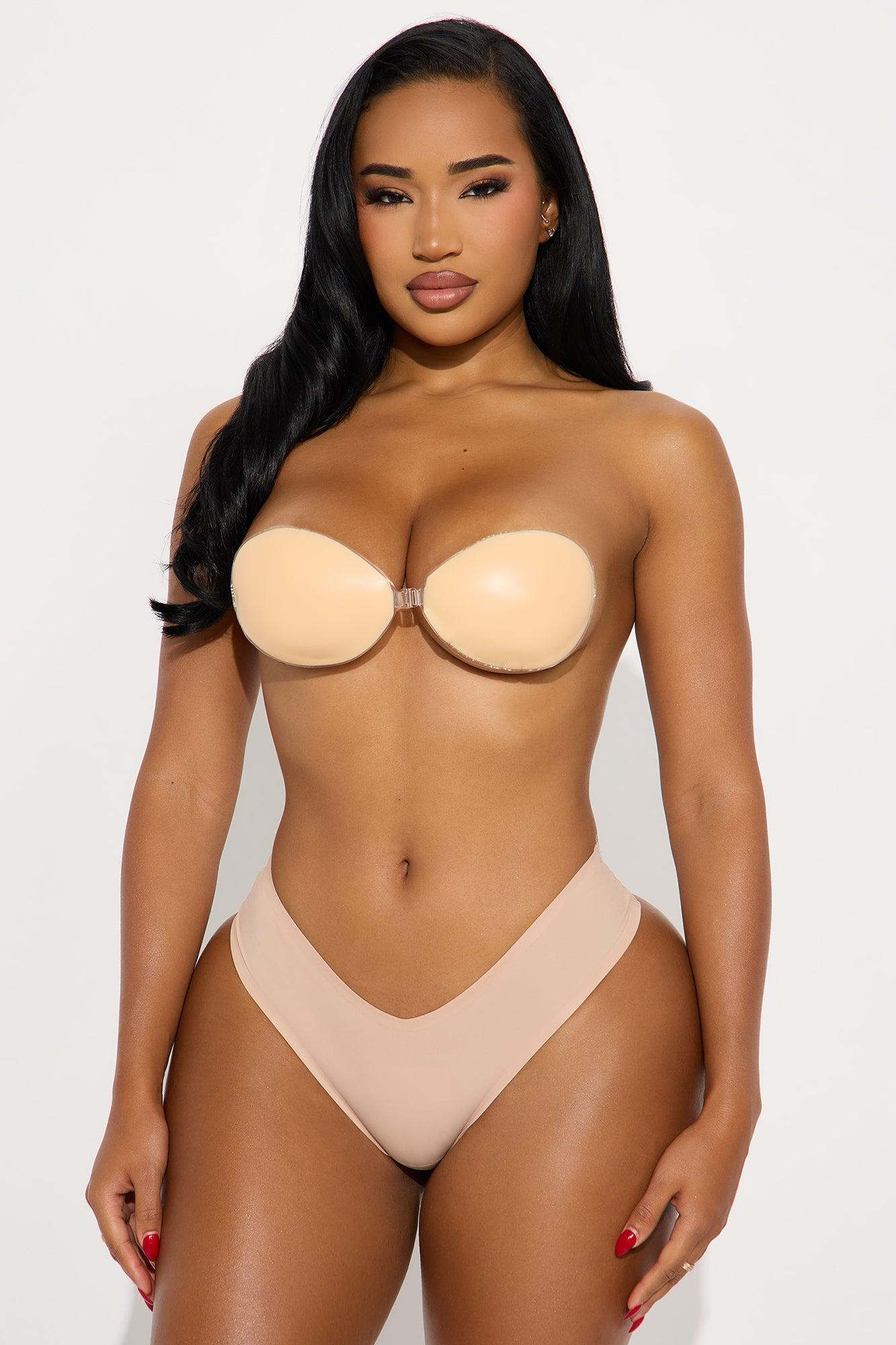 Strapless Silicone Front Closure Sticky Bra - Nude Female Product Image
