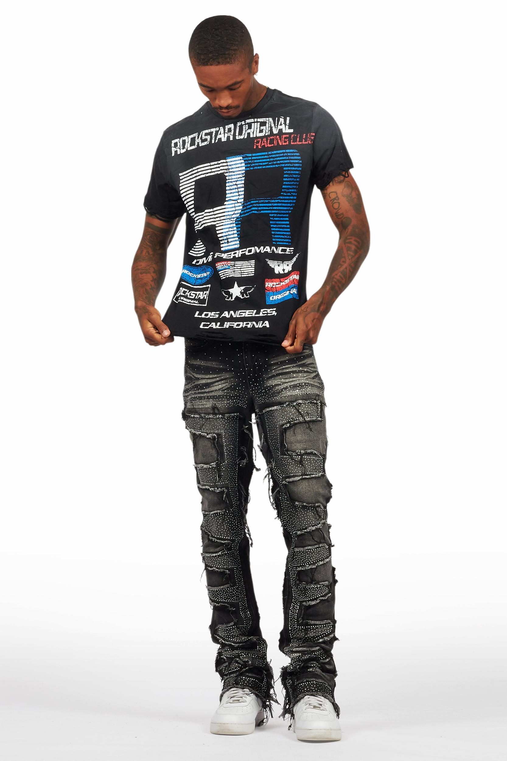 RSO Racing Club Black Graphic T-Shirt Male Product Image