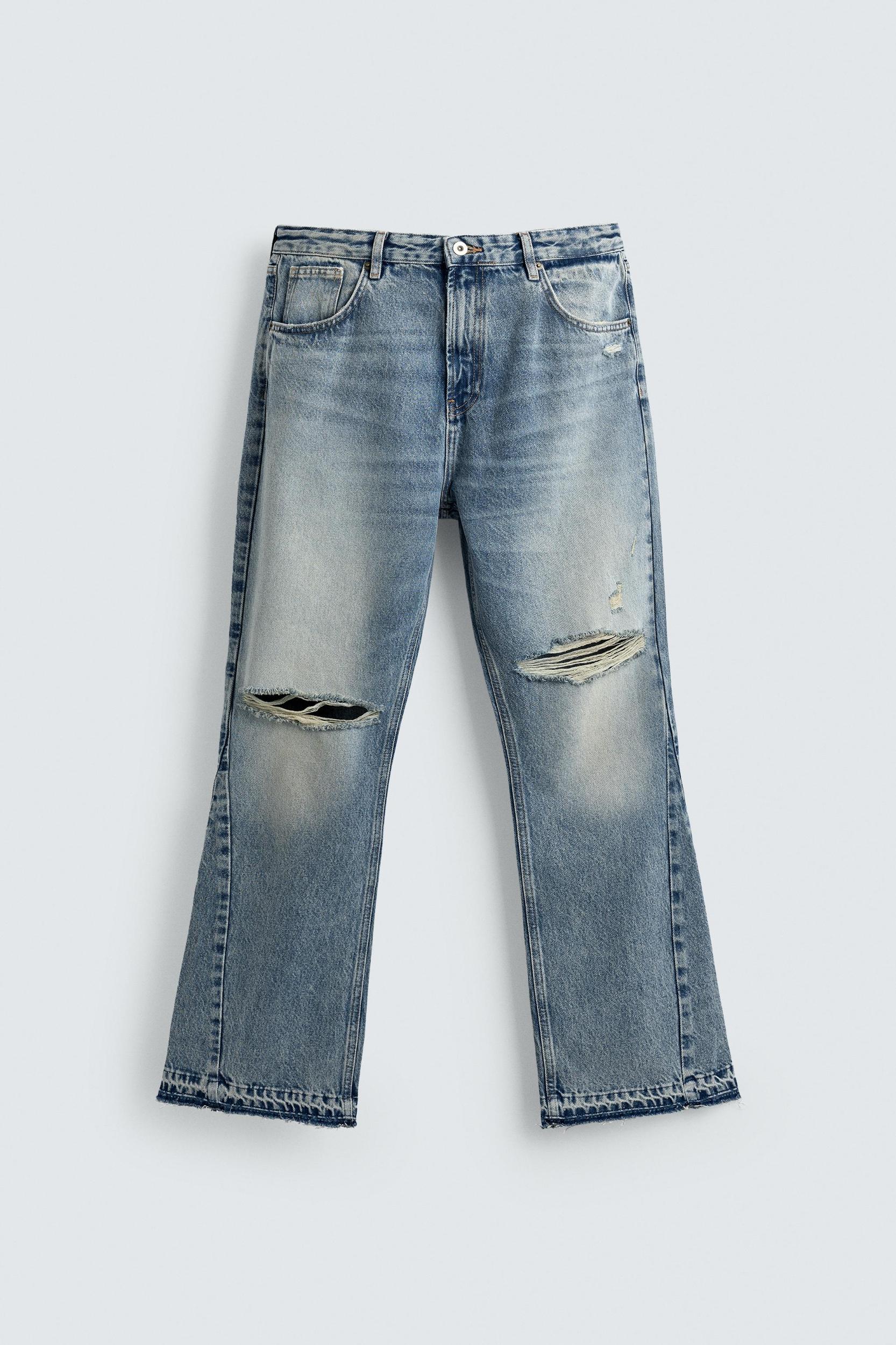 RIPPED FLARE FIT JEANS Product Image