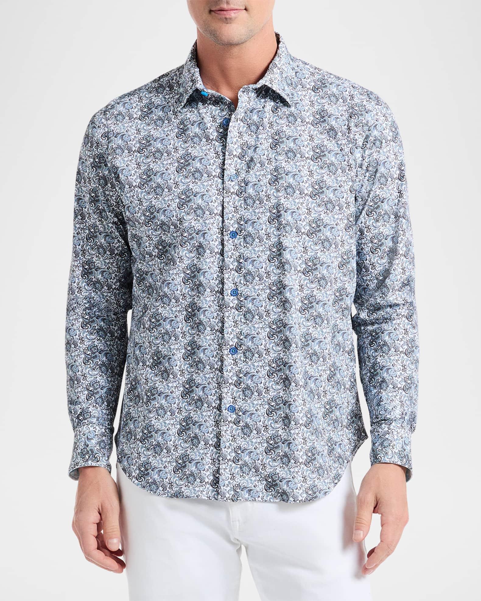 Men's Fitzgerald Micro-Paisley Woven Sport Shirt Product Image