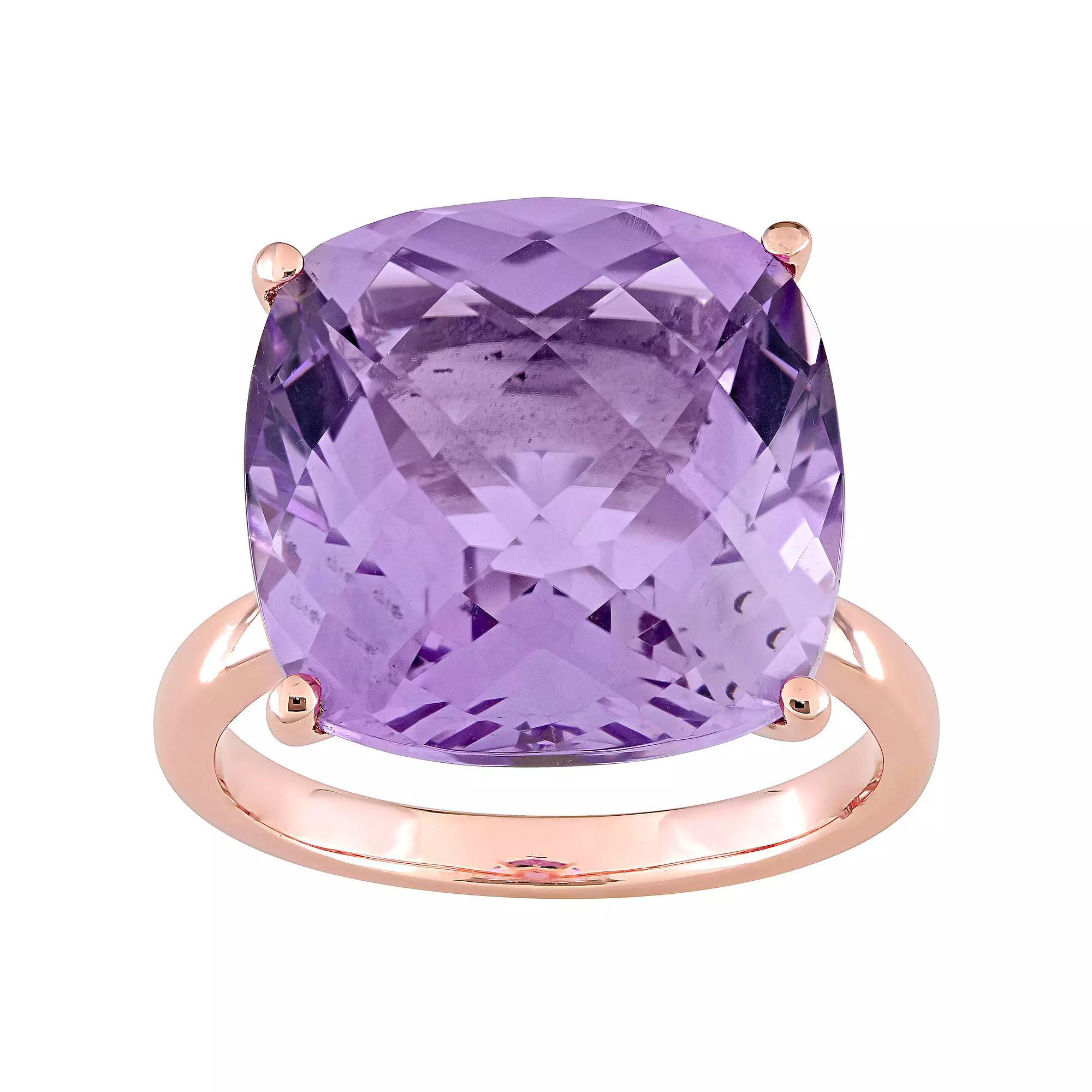 Stella Grace 14k Rose Gold Pink Amethyst Cocktail Ring, Women's, Size: 8 Product Image