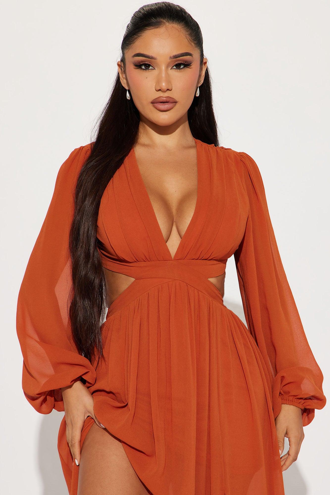Natalia Maxi Dress - Cognac Product Image