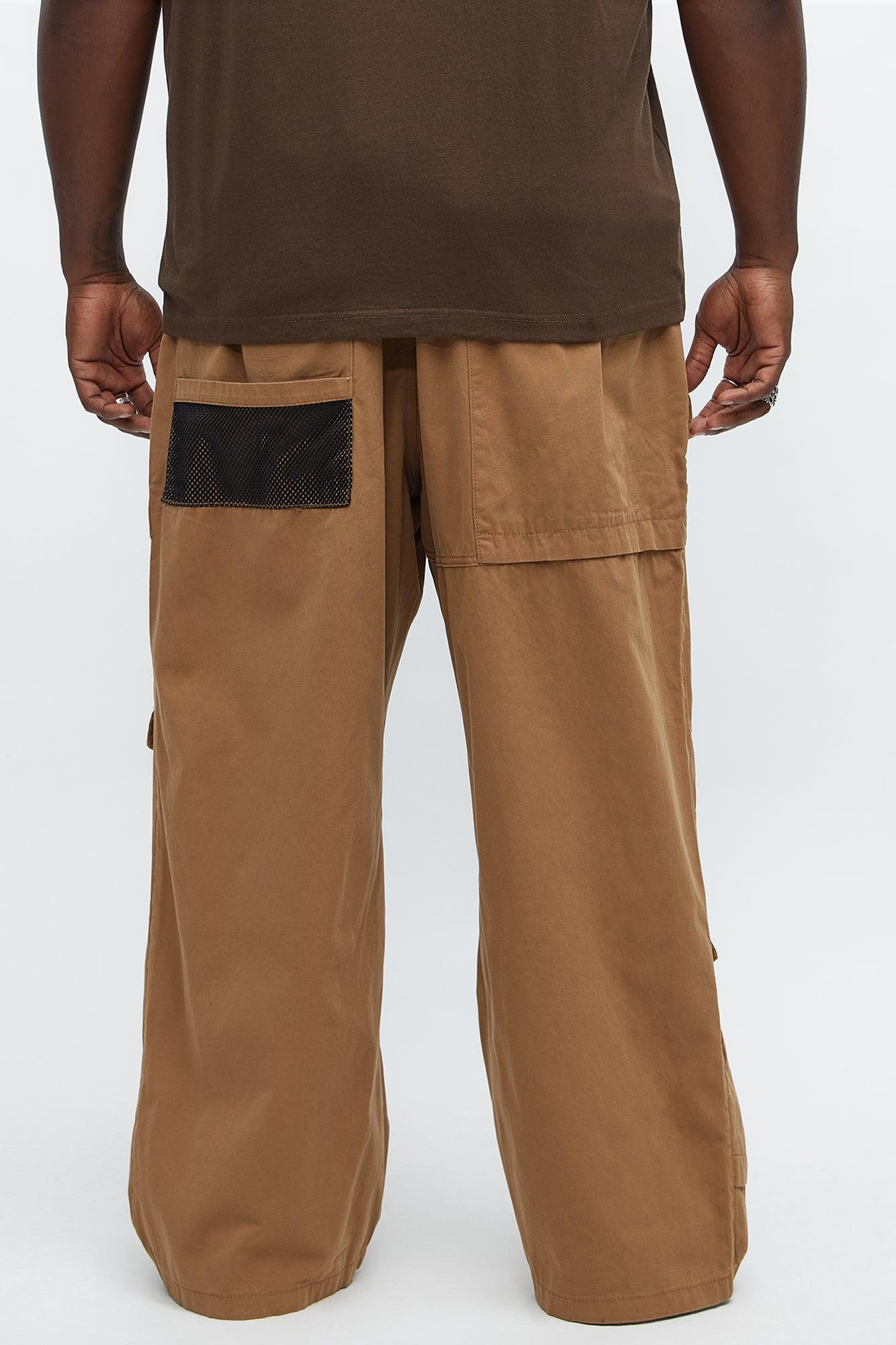 Baggy Lester Cargo Pants - Brown Male Product Image