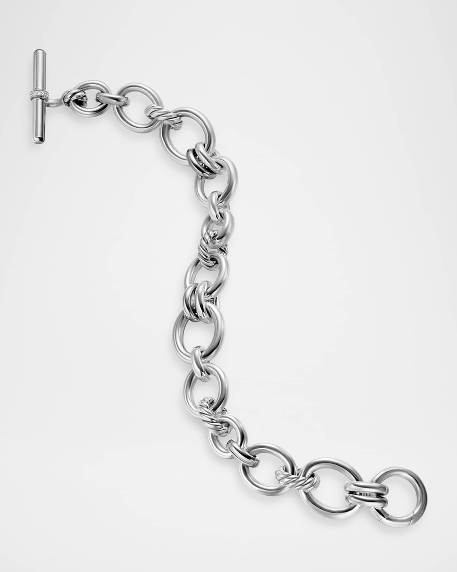 Mercer Chain Bracelet with Diamonds in Silver Product Image