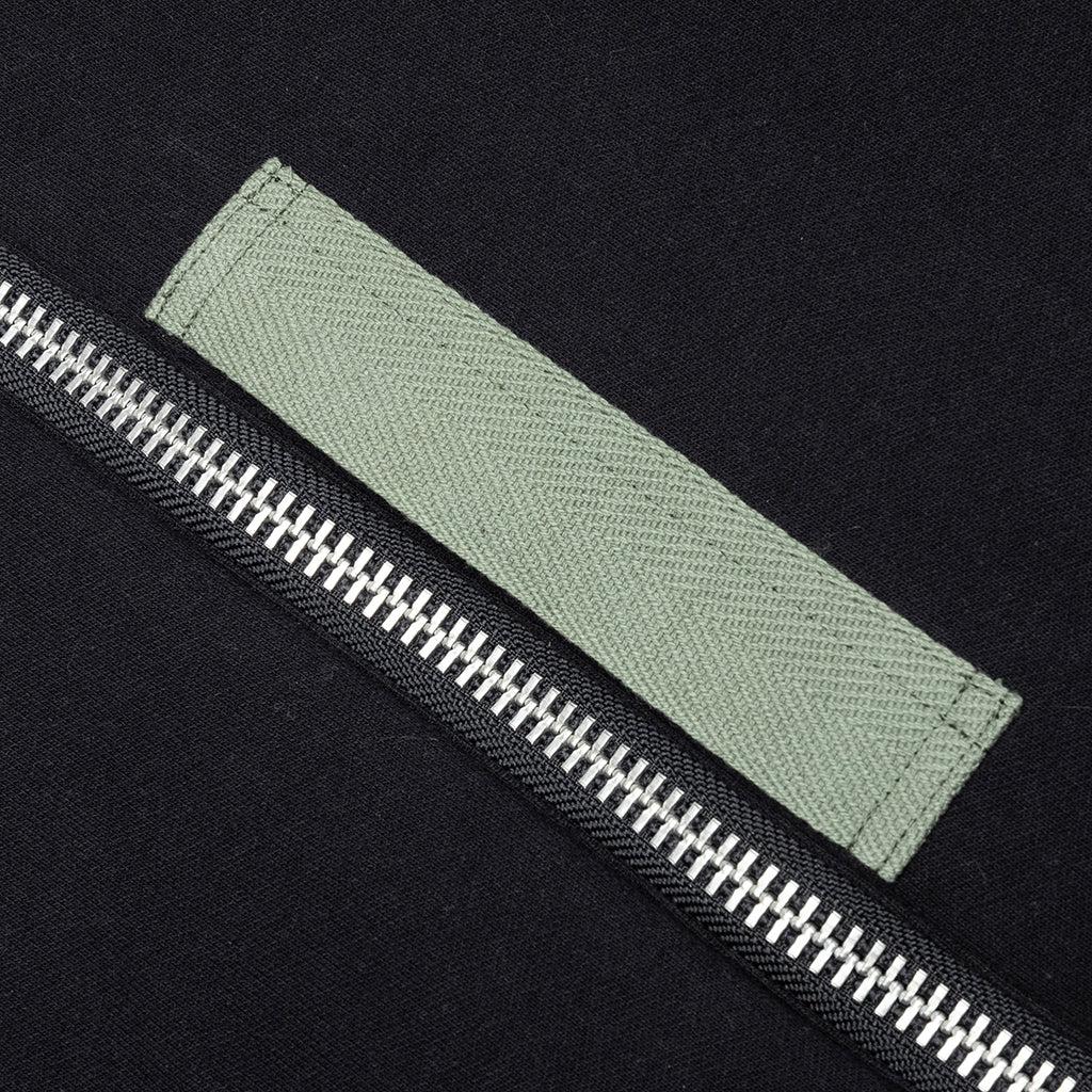 Nylon Twill X Sponge Sweat Hoodie - Navy/Khaki Male Product Image