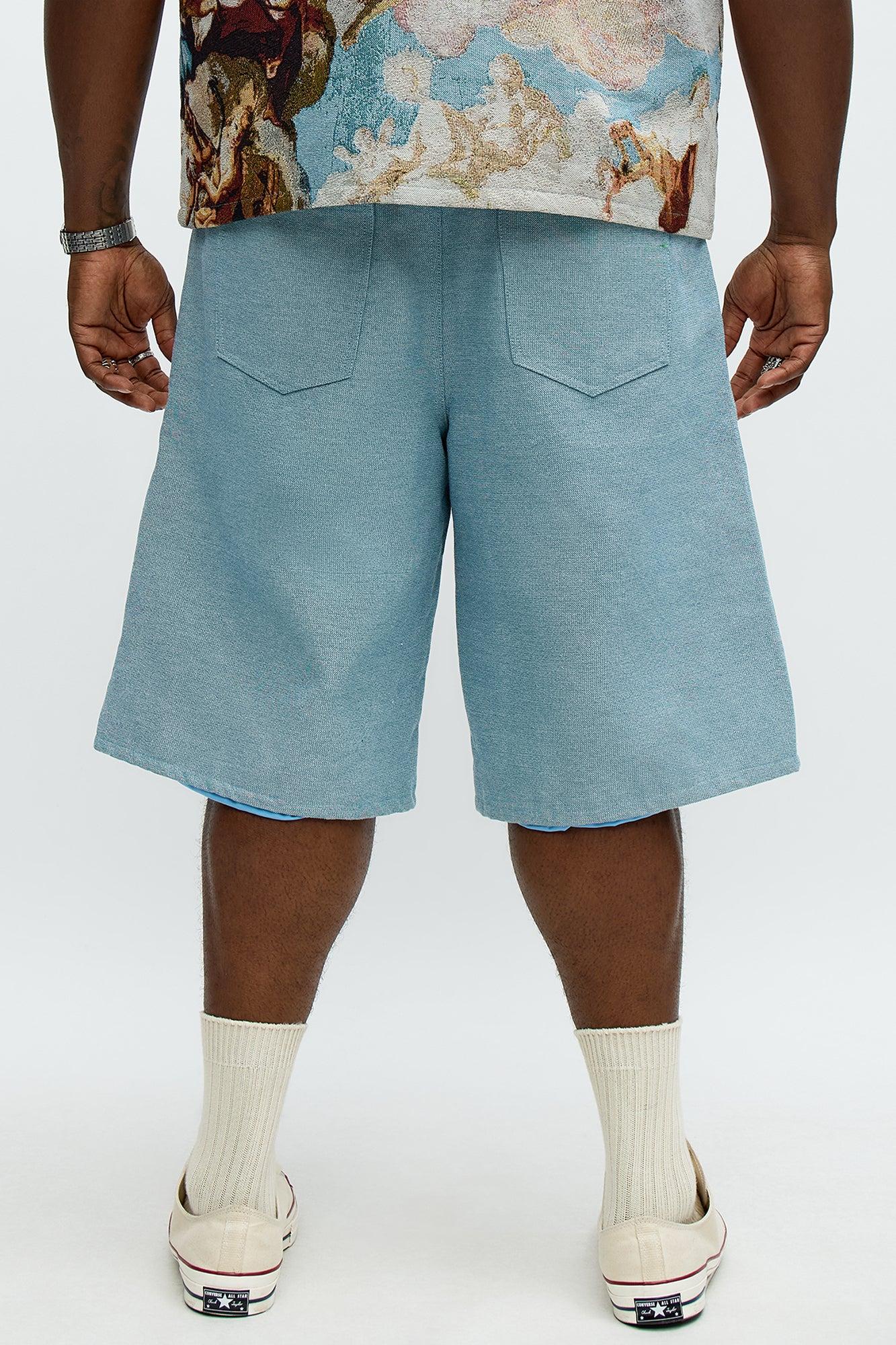 Baggy Angels Tapestry Short - Blue/combo Male Product Image