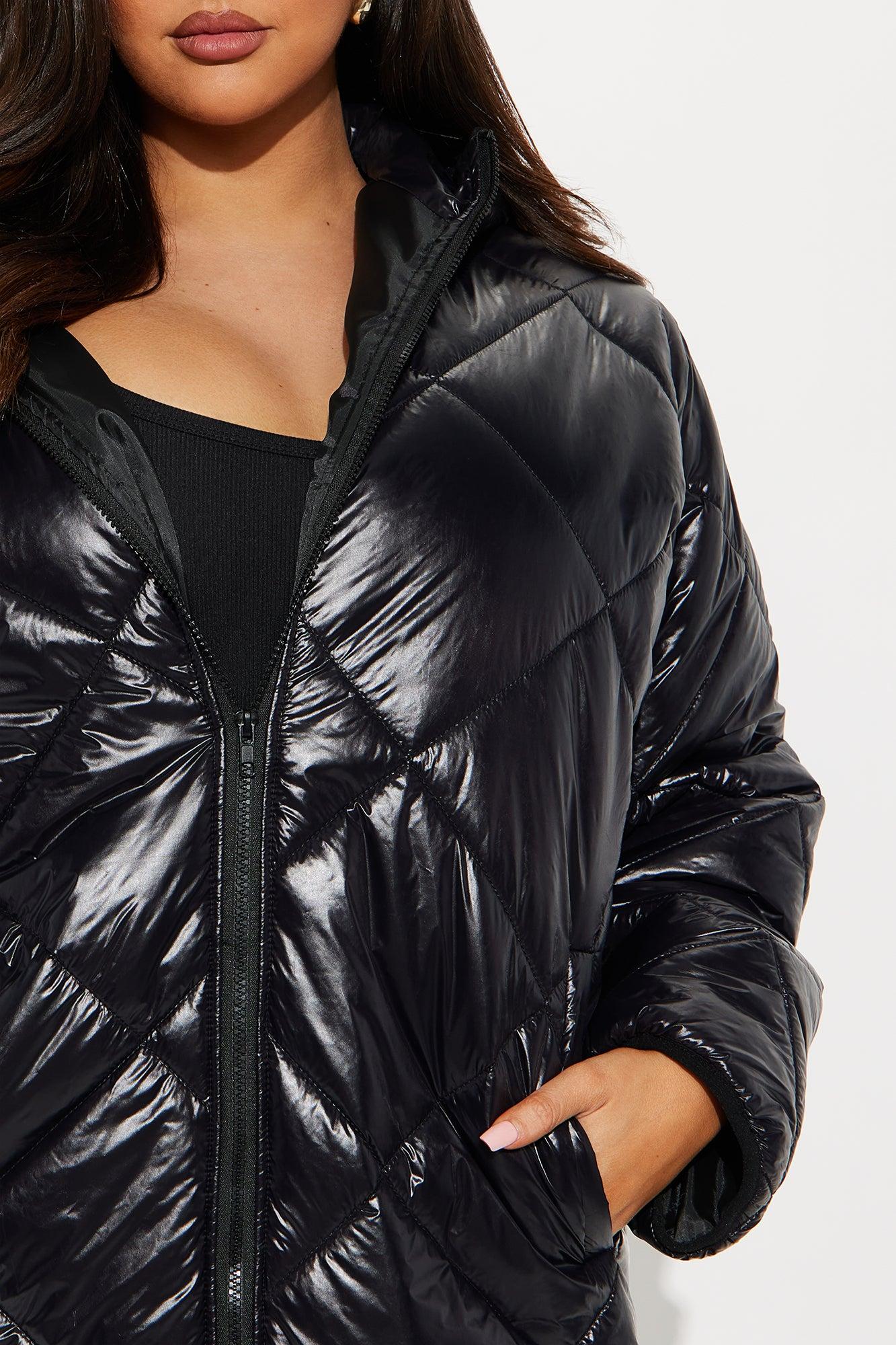 Everyday Swag Long Puffer - Black Female Product Image