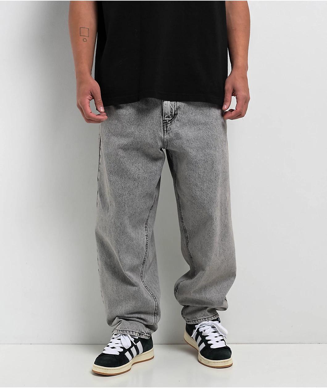 Empyre Grey Wash Ultra Loose Skate Jeans Product Image