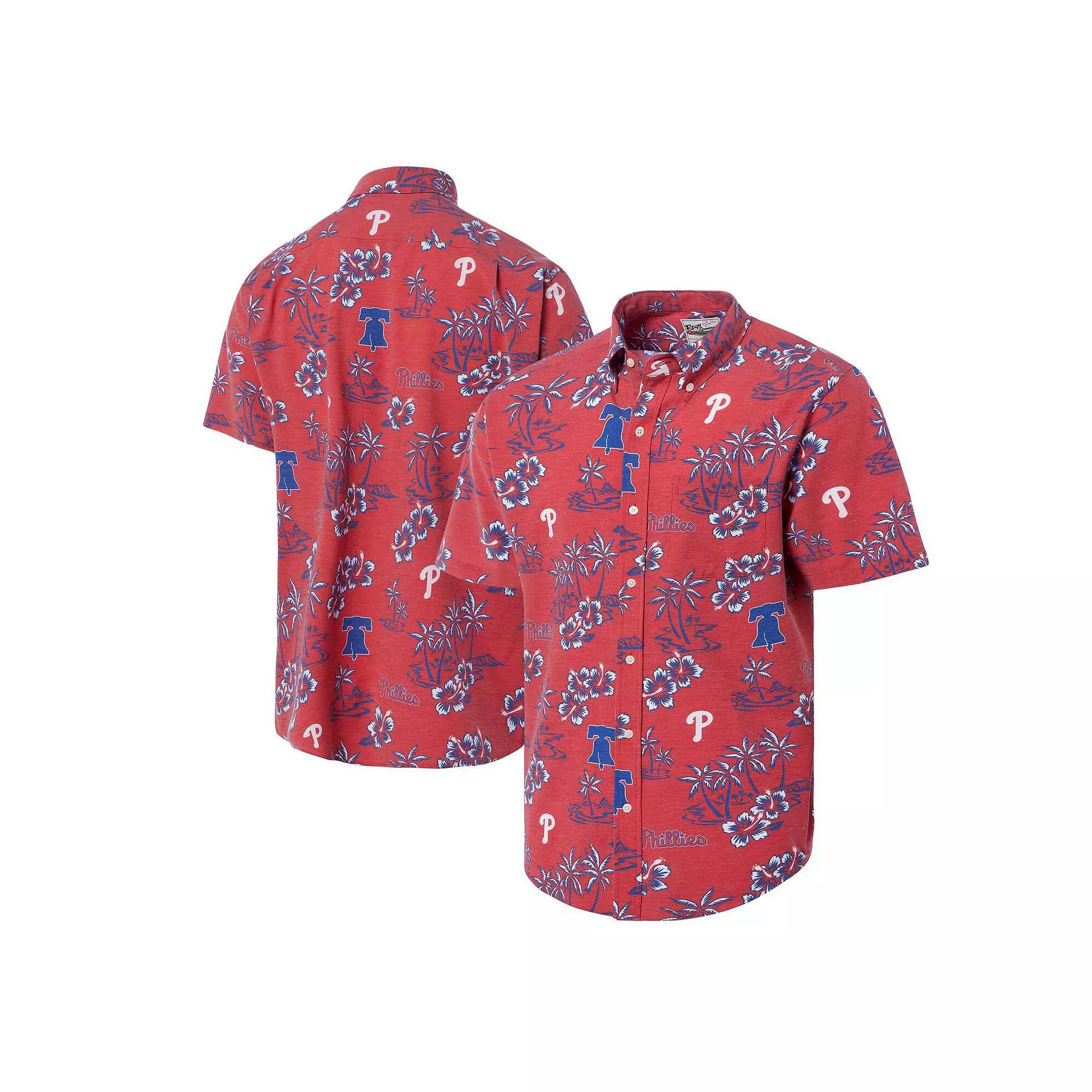Men's Reyn Spooner Red Philadelphia Phillies Kekai Button-Down Shirt, Size: XL Product Image