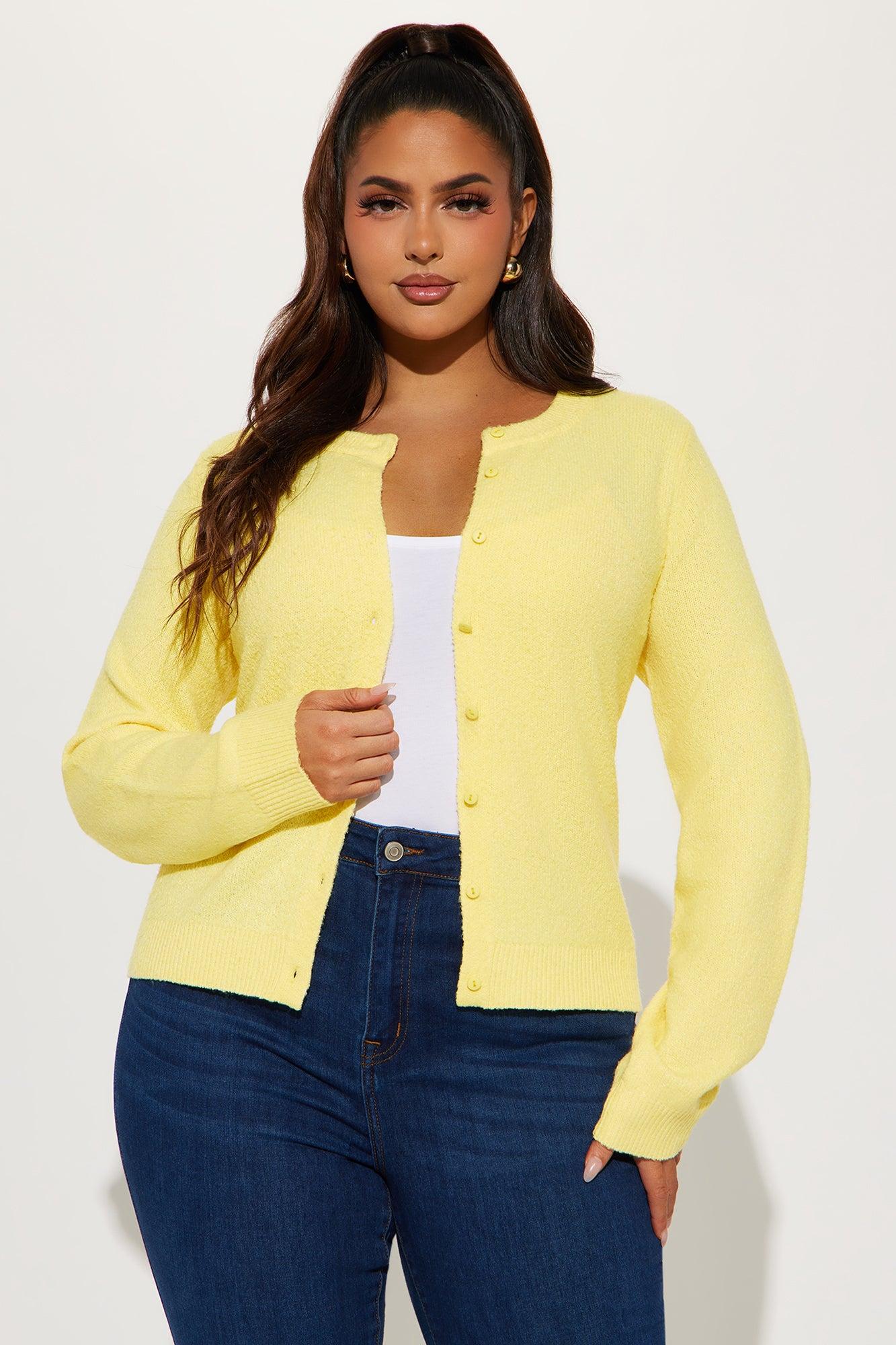 Simple Life Cardigan - Yellow Product Image