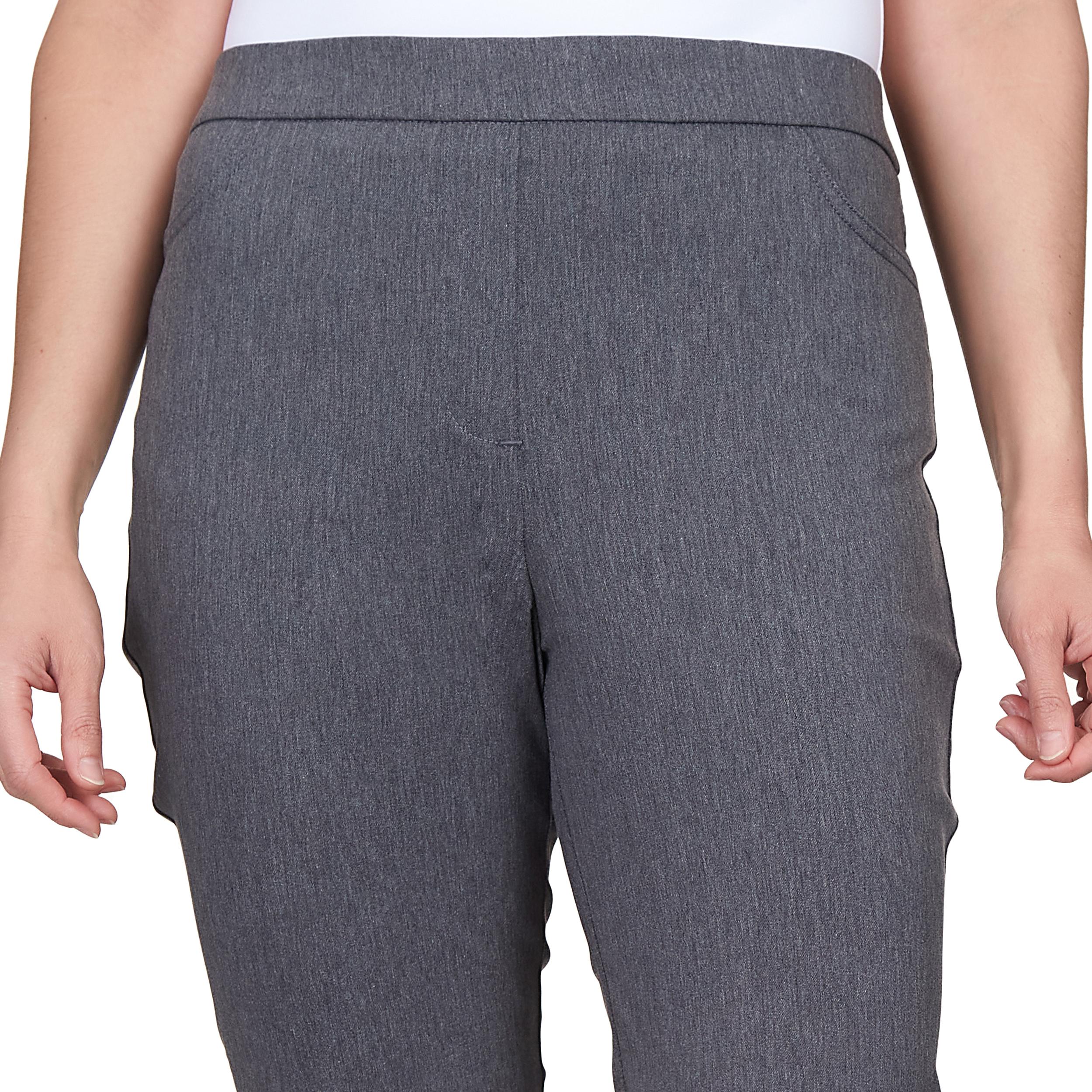Alfred Dunner Petite Classic Allure Fit Proportioned Pant with Elastic Comfort Waistband Average Length Product Image