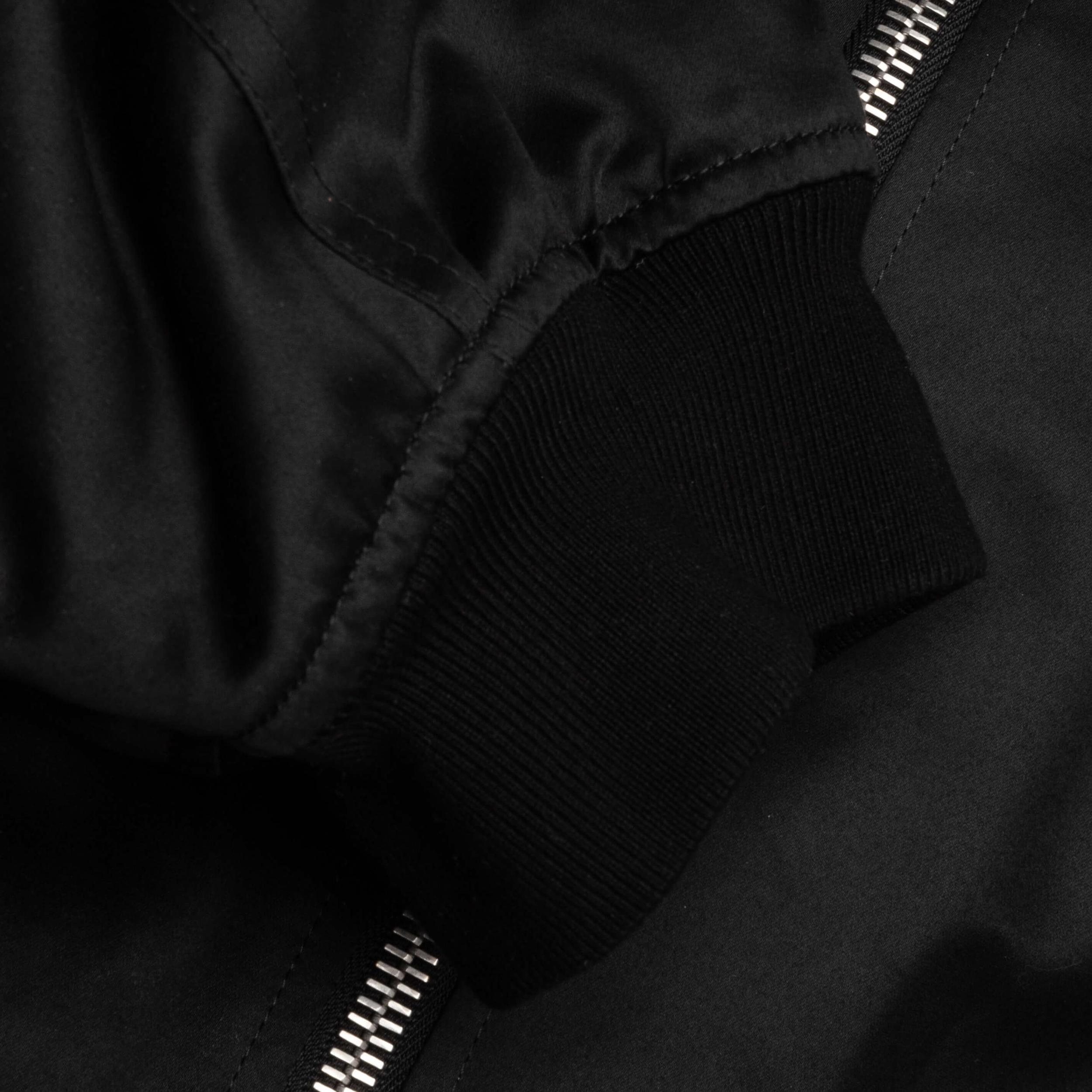 Oversized Bomber Jacket - Pitch Black Male Product Image