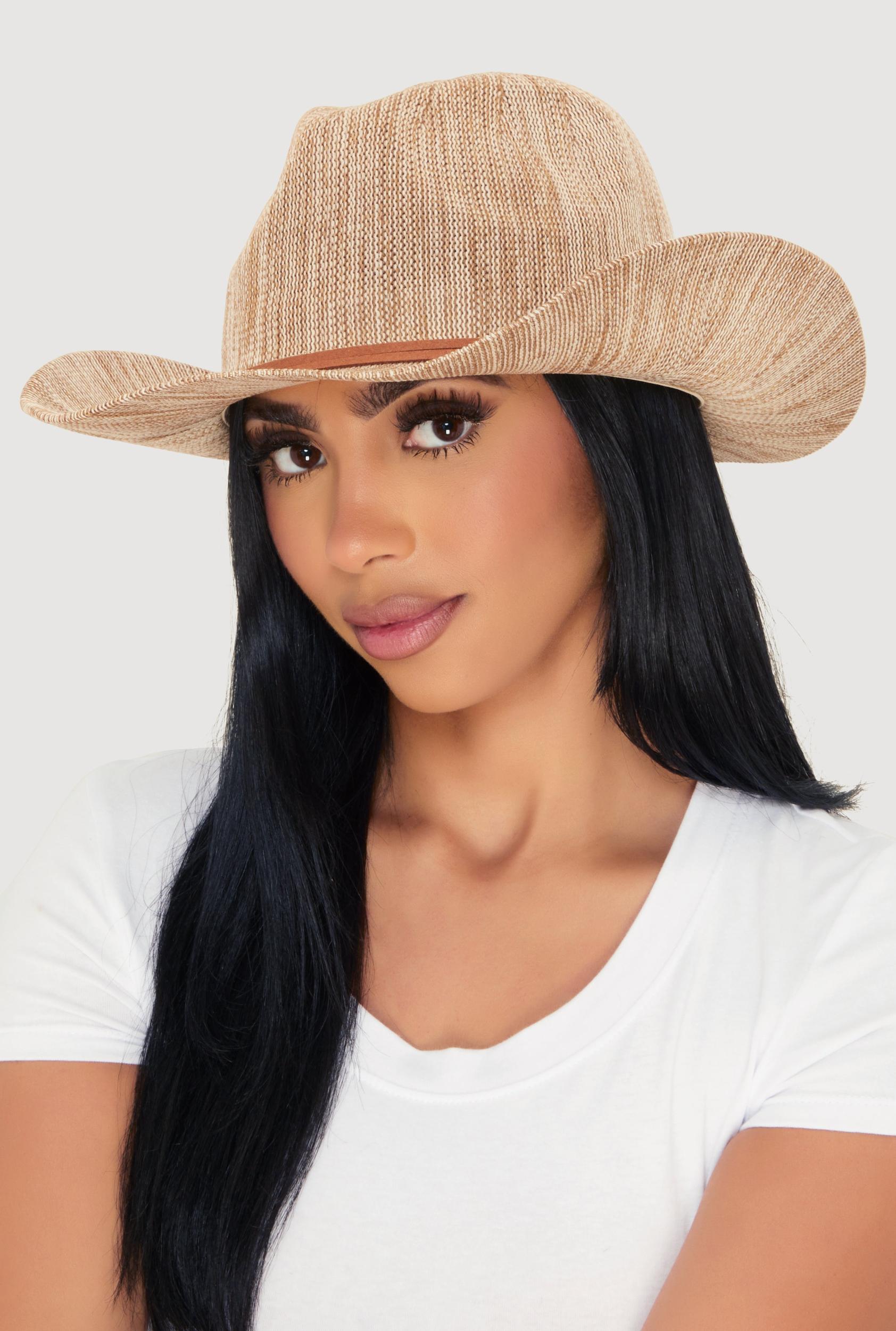 Tie Front Trim Cowboy Hat Female Product Image