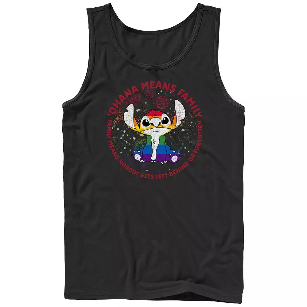 Disney's Lilo & Stitch Men's Ohana Rainbow Graphic Tank Top,  Product Image