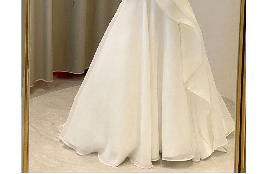 Strapless Shirred A-Line Wedding Gown Product Image