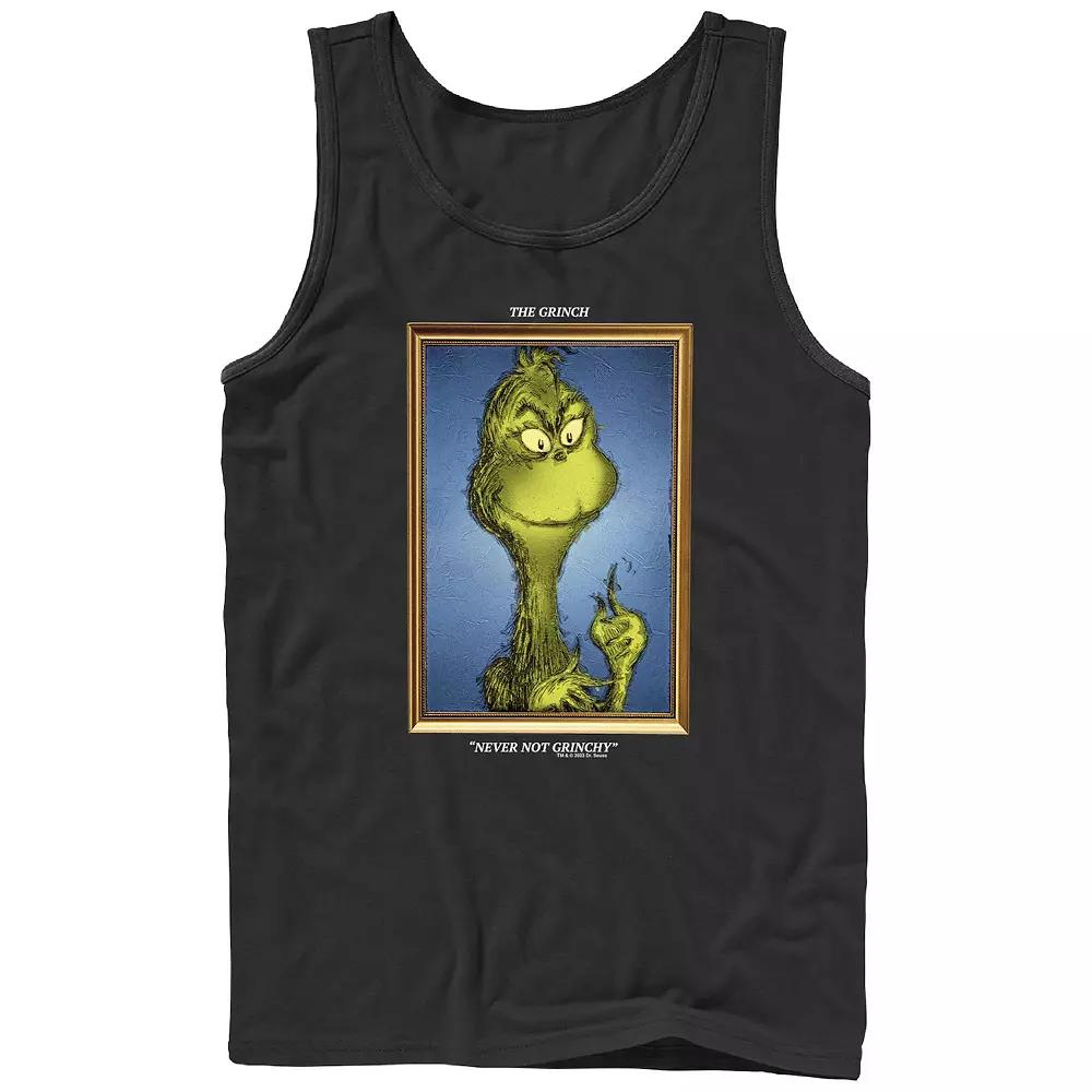 Big & Tall Dr. Seuss Grinch Portrait Never Not Grinchy Tank, Men's, Size: Large, Black Product Image