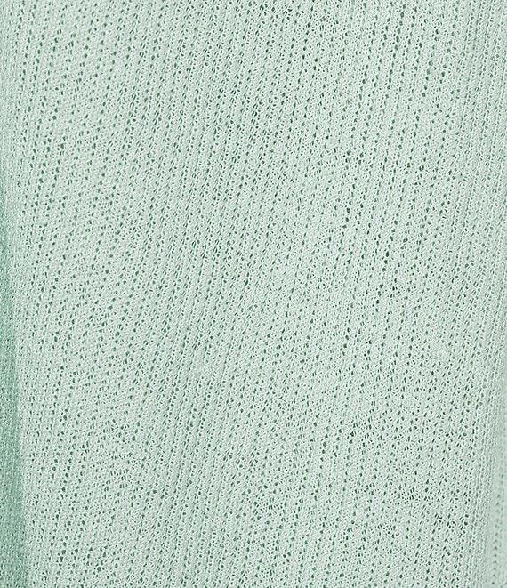 Eileen Fisher Organic Linen Cotton High Collar Long Sleeve Cardigan Product Image