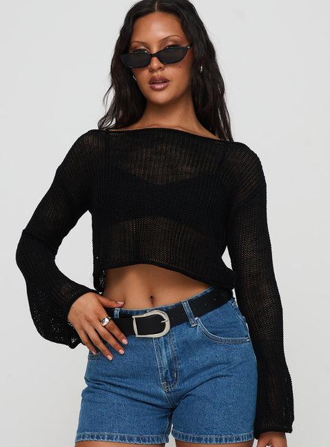 Cafe Pari Sweater Black Product Image