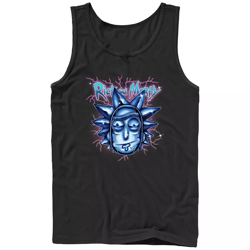 Men's Rick And Morty Shiny Metal Rick Head Graphic Tank Top,  Product Image