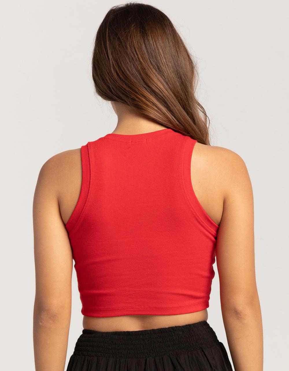 TILLYS High Neck Womens Tank - RED Product Image