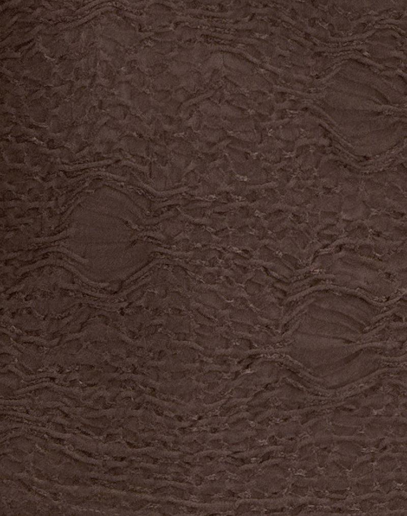 Cosimo Halter Neck Top in Textured Mesh Brown Female Product Image