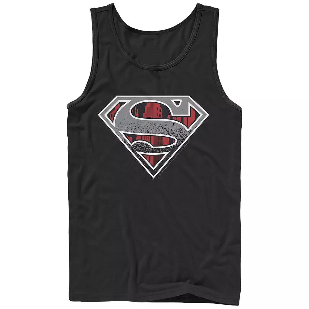 Men's DC Comics Superman Concrete Logo Graphic Tank Top,  Product Image