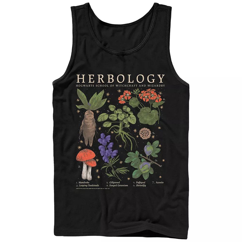 Men's Harry Potter Herbology Chart Graphic Tank Top, Size: Large, Black Product Image