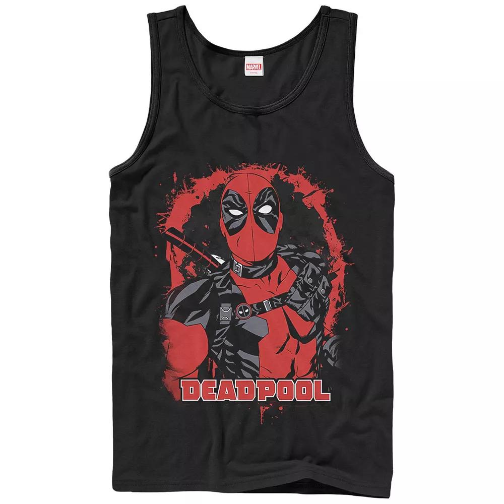 Men's Marvel Deadpool Cartoon Poster Graphic Tank,  Product Image